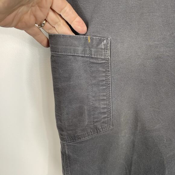 Ariat Rebar M4 Pants Mens 44x30 Gray Canvas Relaxed Straight Utility Workwear - Picture 7 of 14